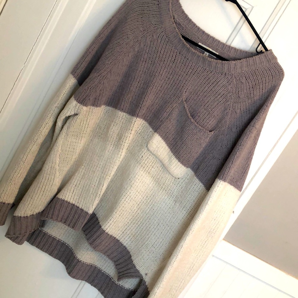Oversized color block sweater